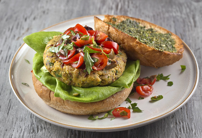 Mediterranean Veggie Burger